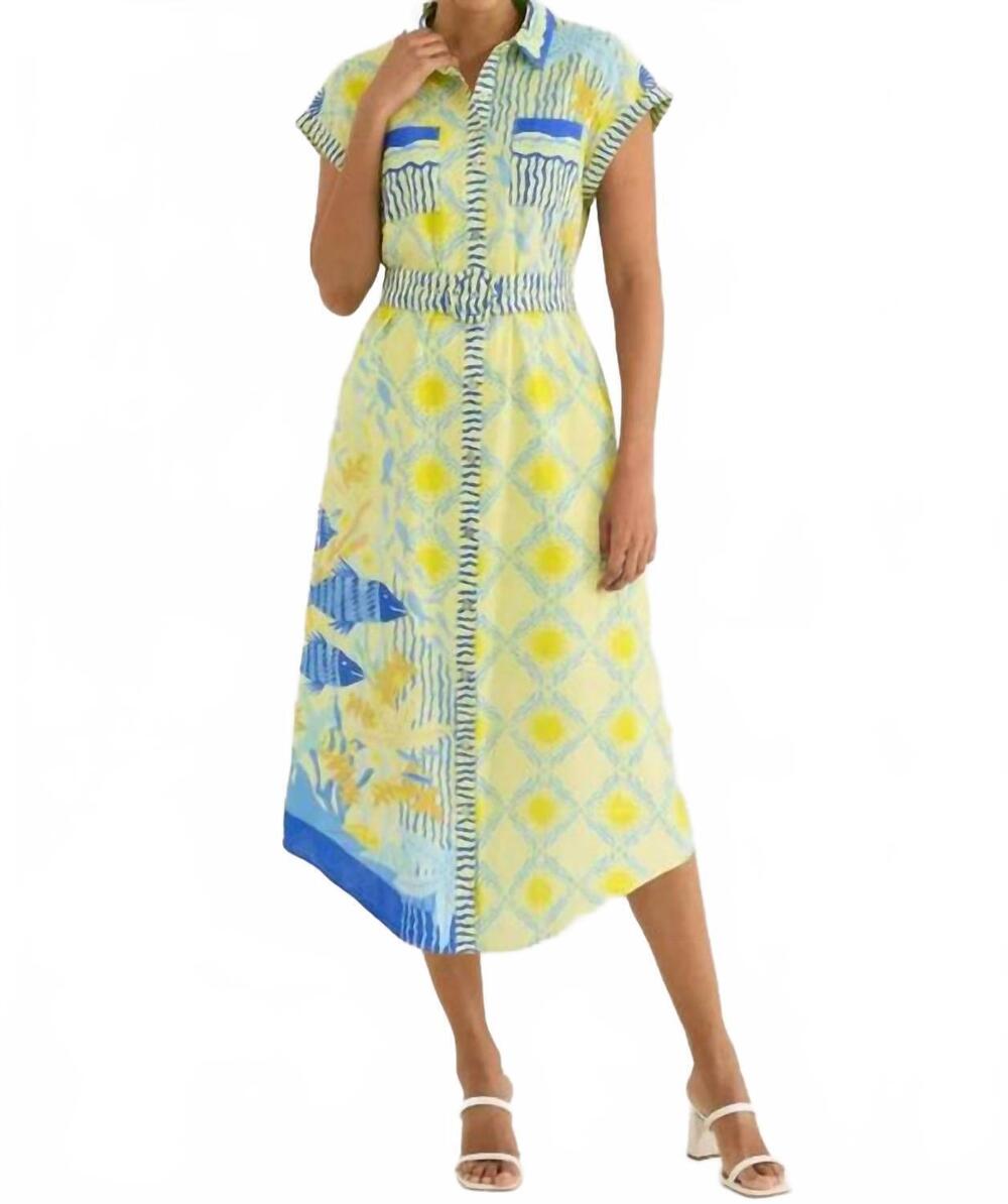 NEW ALIVIA willa midi dress in golden reef